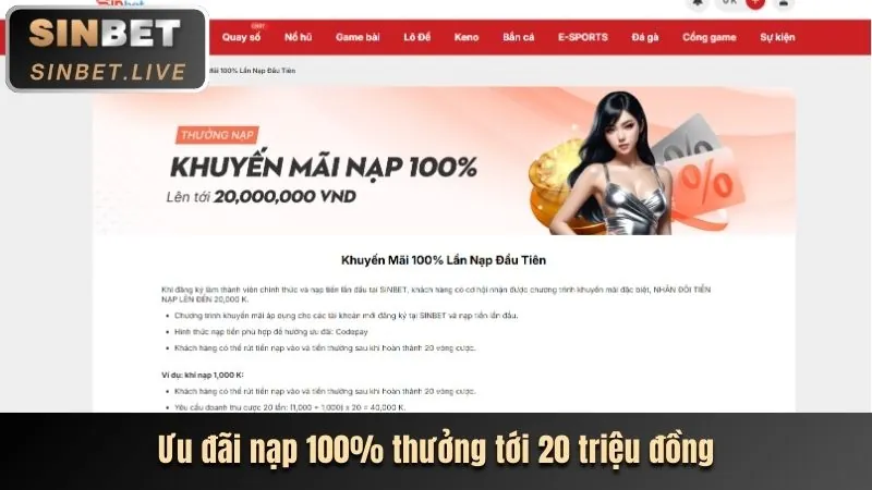 Ưu đãi nạp tiền và hoàn trả kuwin2